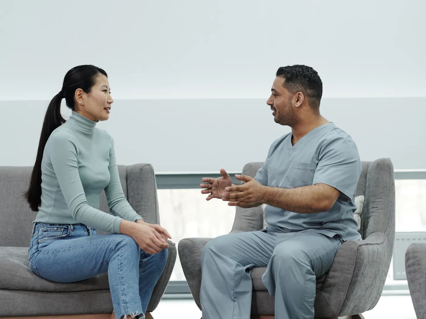 Paciente en consulta médica
